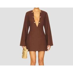 chinese dress ladies Oliver Linen Mini Dress – Retrofete main image 1